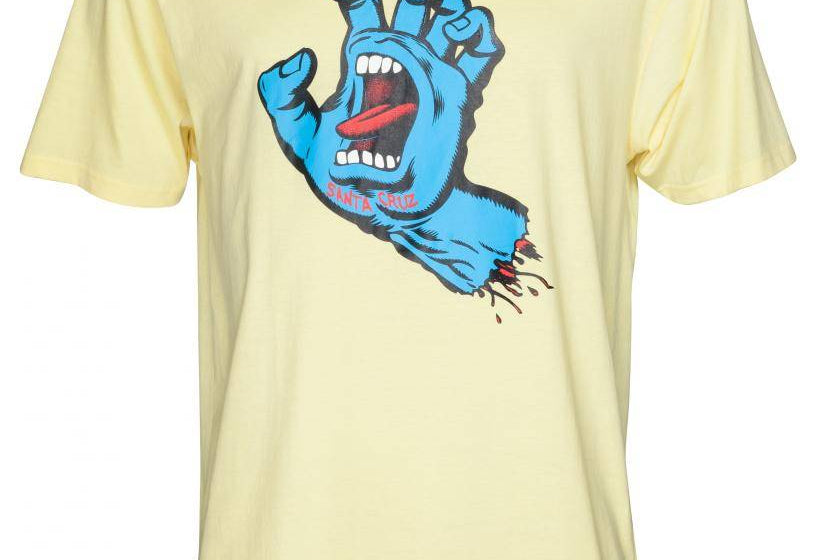 Santa Cruz T-Shirt Screaming Hand Lemon - SkateTillDeath.com
