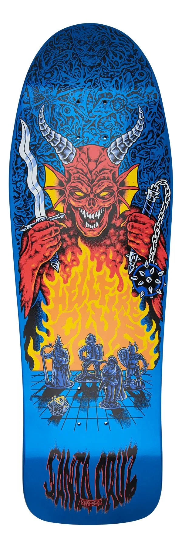 10.07in Stranger Things Knox Hellfire Pit Santa Cruz Skateboard Deck - SkateTillDeath.com
