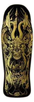 10.34in Winkowski Primeval Gold Santa Cruz Shaped Skateboard Deck - SkateTillDeath.com