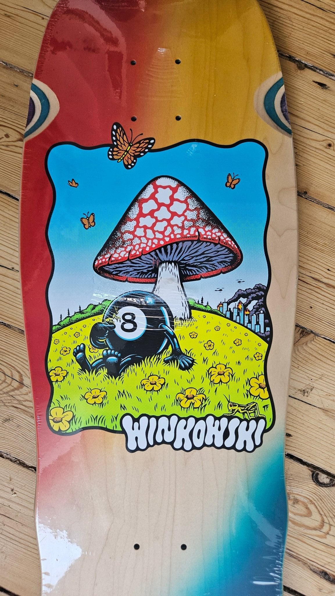 10.35in Winkowski 8Ballr Comic Santa Cruz Skateboard Deck (small storage mark) - SkateTillDeath.com