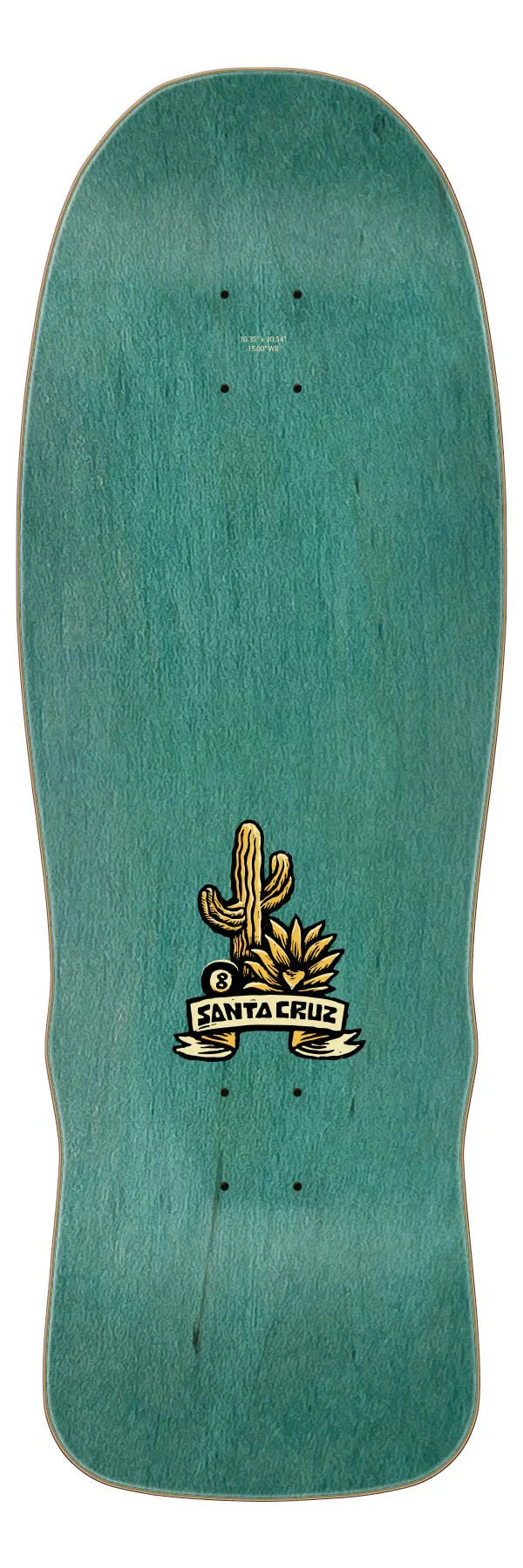 10.35in Winkowski Agave Snake Santa Cruz Shaped Skateboard Deck - SkateTillDeath.com