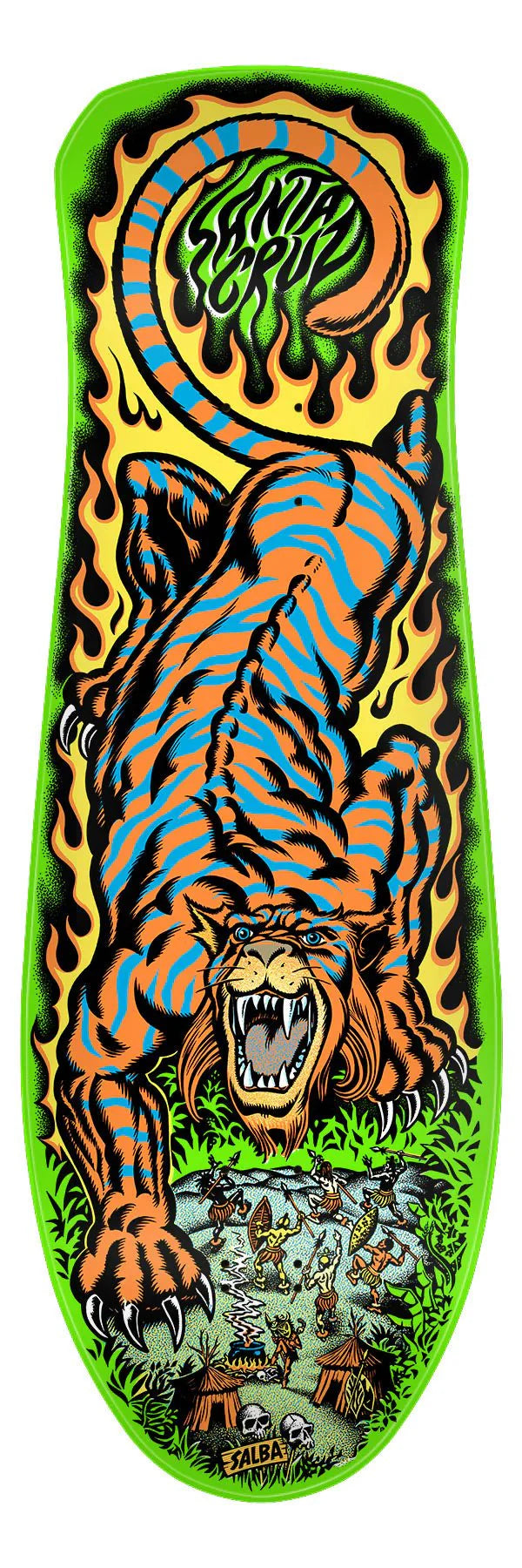 10.3in Salba Tiger Reissue Santa Cruz Skateboard Deck - SkateTillDeath.com