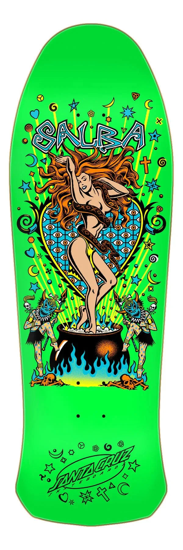 10.4in Salba Witch Doctor Reissue Santa Cruz Skateboard Deck - SkateTillDeath.com