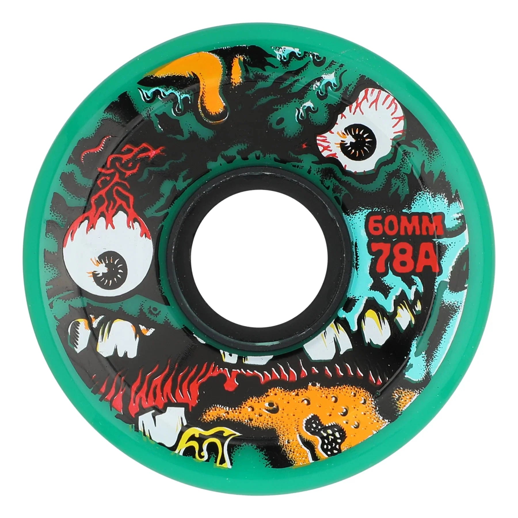 60mm Roskopp Face Two Reissue 78a OG Slime Slime Balls Skateboard Wheels - SkateTillDeath.com
