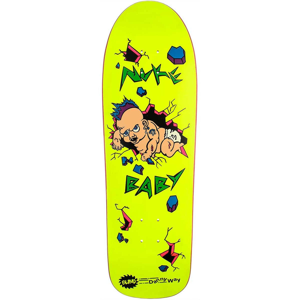 bLind Danny Way Nuke Baby Screenprinted Skateboard deck 9.7" - SkateTillDeath.com