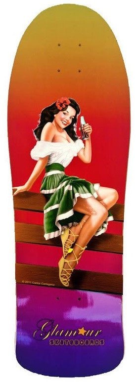 Glamour Skateboards Mexican Beauty 10" x 31" skateboard deck - SkateTillDeath.com