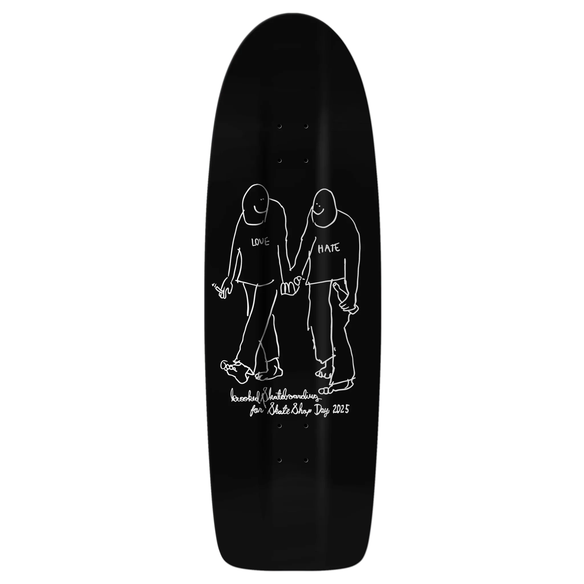 KROOKED Skateshop Day 2025 BEAMER LOVE & HATE DECKS - SkateTillDeath.com