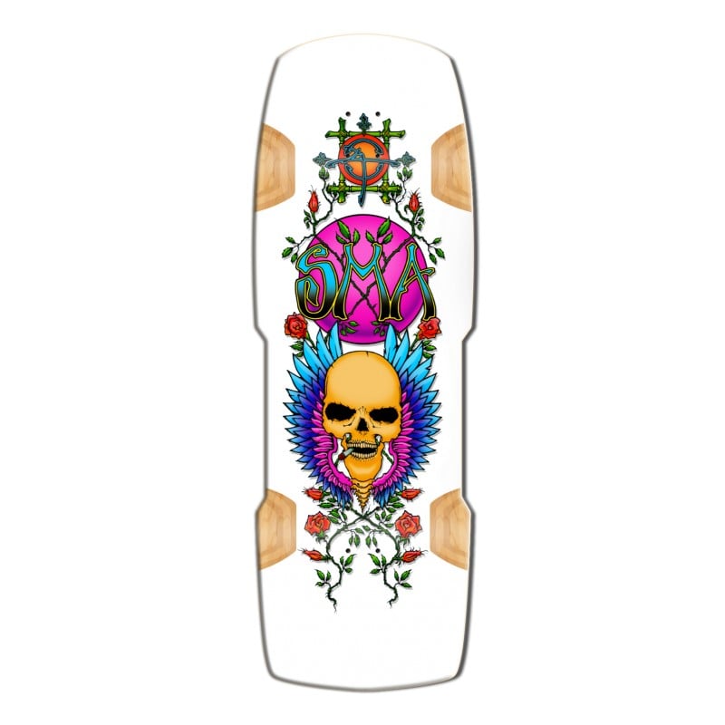 MADRID X SMA LIMITED EDITION WES HUMPTON FLYING SKULL 11" OLD SCHOOL SKATEBOARD DECK - SkateTillDeath.com