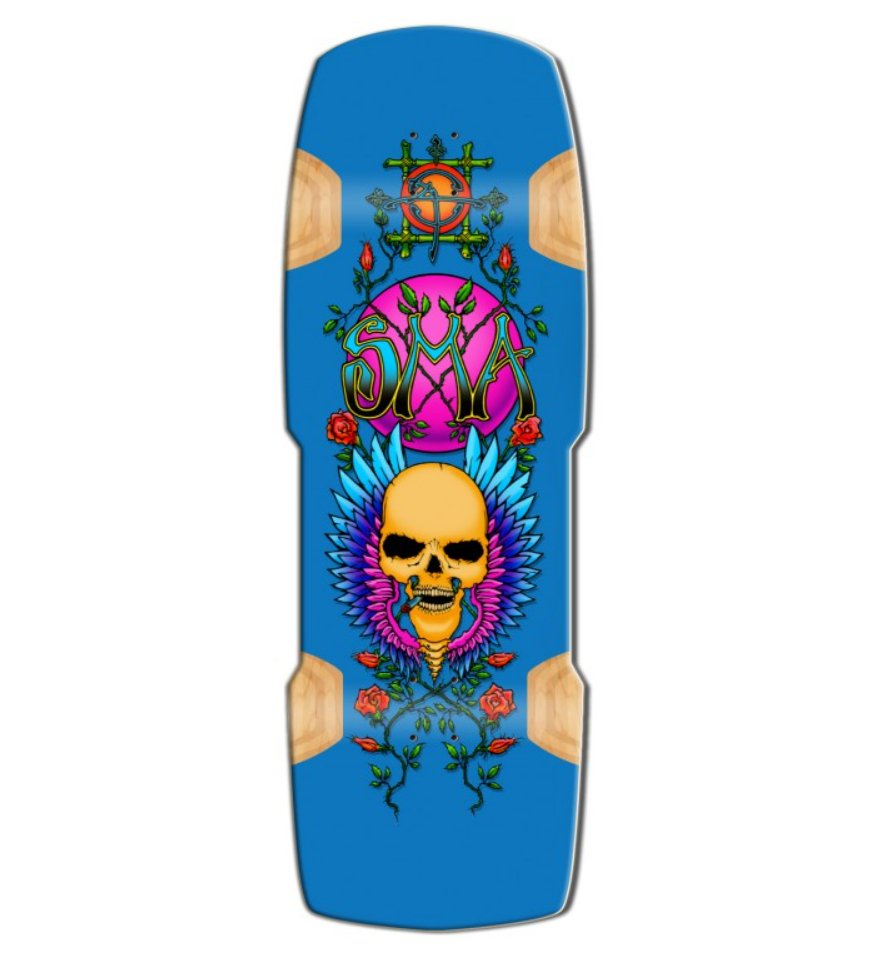 MADRID X SMA LIMITED EDITION WES HUMPTON FLYING SKULL 11" OLD SCHOOL SKATEBOARD DECK - SkateTillDeath.com