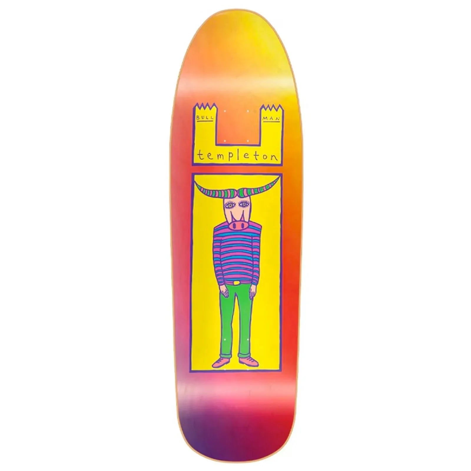 New Deal Ed Templeton Bullman HT Neon Skateboard Deck - SkateTillDeath.com