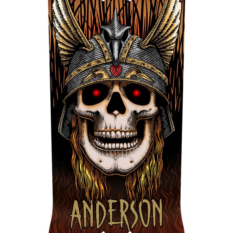 POWELL PERALTA ANDY ANDERSON HERON SKULL SKATEBOARD DECK RUST SHAPE 289 8.45 - SkateTillDeath.com