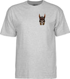 Powell Peralta Andy Anderson Skull T-Shirt - Athletic Heather - SkateTillDeath.com