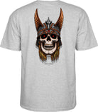 Powell Peralta Andy Anderson Skull T-Shirt - Athletic Heather - SkateTillDeath.com