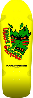 Powell Peralta Claus Grabke Skateboard Deck Yellow - 10.25 x 30.5 - SkateTillDeath.com
