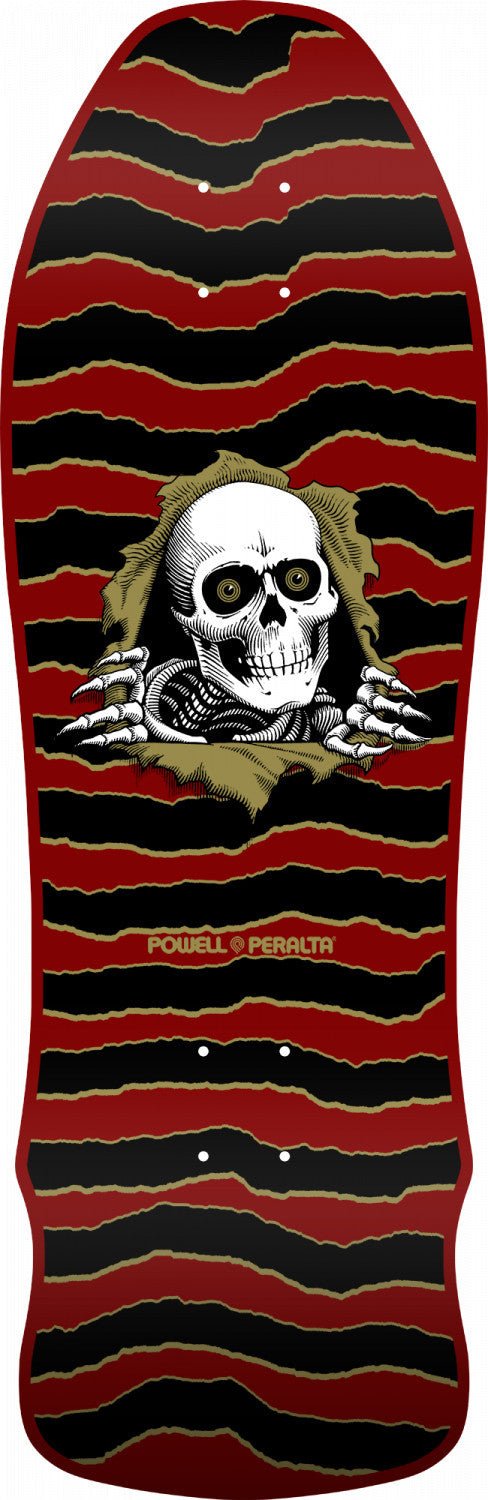 Powell Peralta GeeGah Ripper Maroon Skateboard Deck - 9.75 x 30 - SkateTillDeath.com