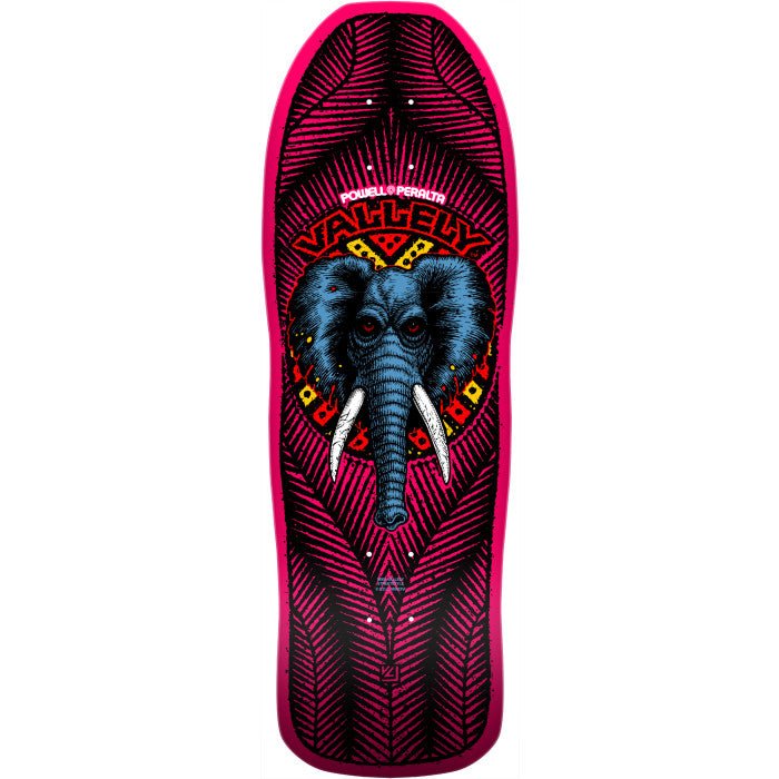 Powell Peralta Mike Vallely Elephant Reissue Skateboard Deck Pink - 9.85 x 30 - SkateTillDeath.com
