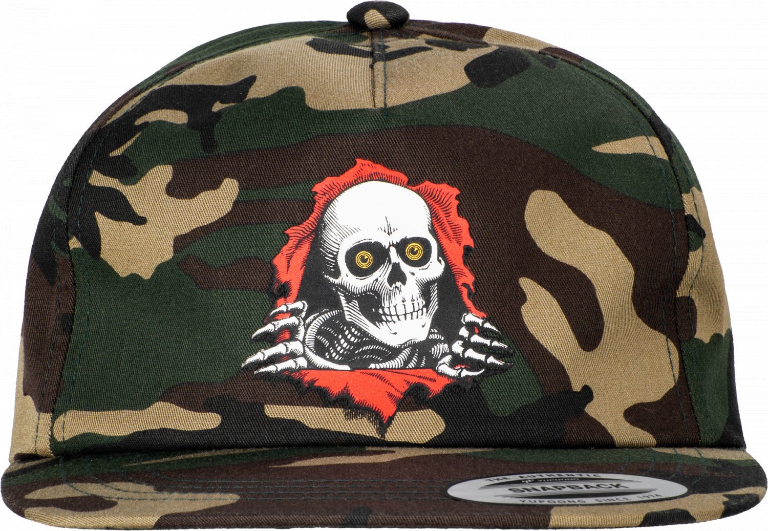 Powell Peralta Ripper "2" Snap Back Cap - Camo - SkateTillDeath.com