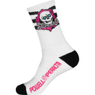 Powell Peralta Ripper Cotton Socks Stripes Pink/Black/White - SkateTillDeath.com