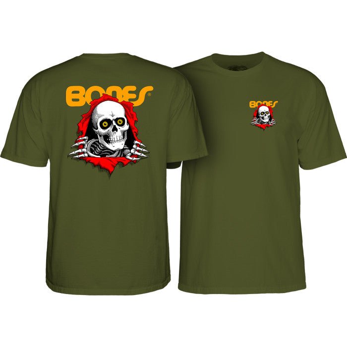 Powell Peralta Ripper T-Shirt Military Green - SkateTillDeath.com