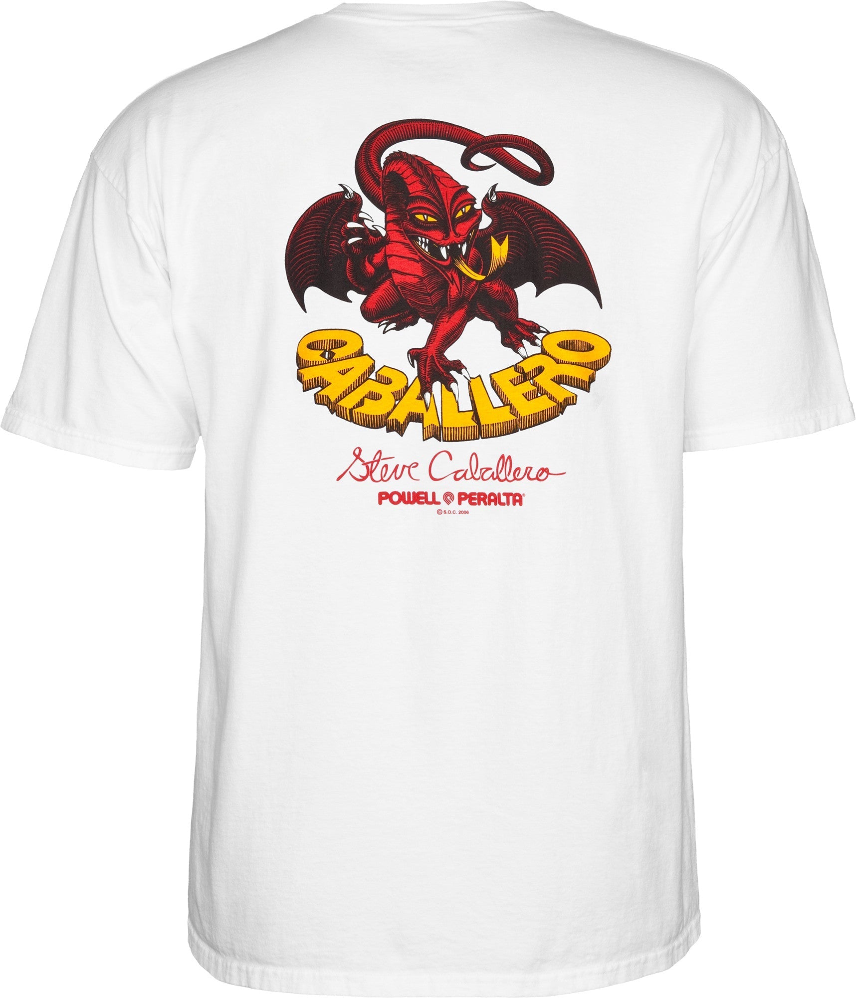Powell Peralta Steve Caballero Dragon II T-shirt - White - SkateTillDeath.com