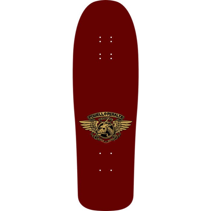 Powell Peralta Steve Caballero Mask Reissue Skateboard Deck Burgundy/Gold Foil - 9.75 x 31.12 - SkateTillDeath.com
