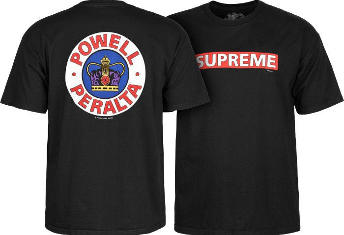 Powell Peralta Supreme Logo T-shirt Black - SkateTillDeath.com