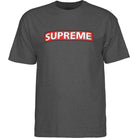 Powell Peralta Supreme T-Shirt Charcoal Heather - SkateTillDeath.com