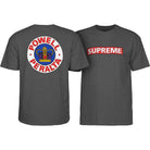Powell Peralta Supreme T-Shirt Charcoal Heather - SkateTillDeath.com
