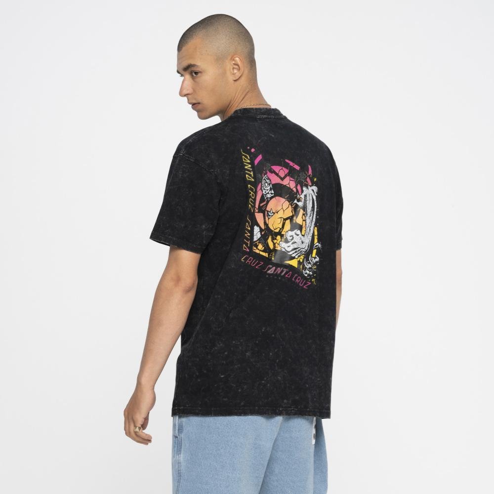 Roskopp Break T-Shirt black acid wash - SkateTillDeath.com