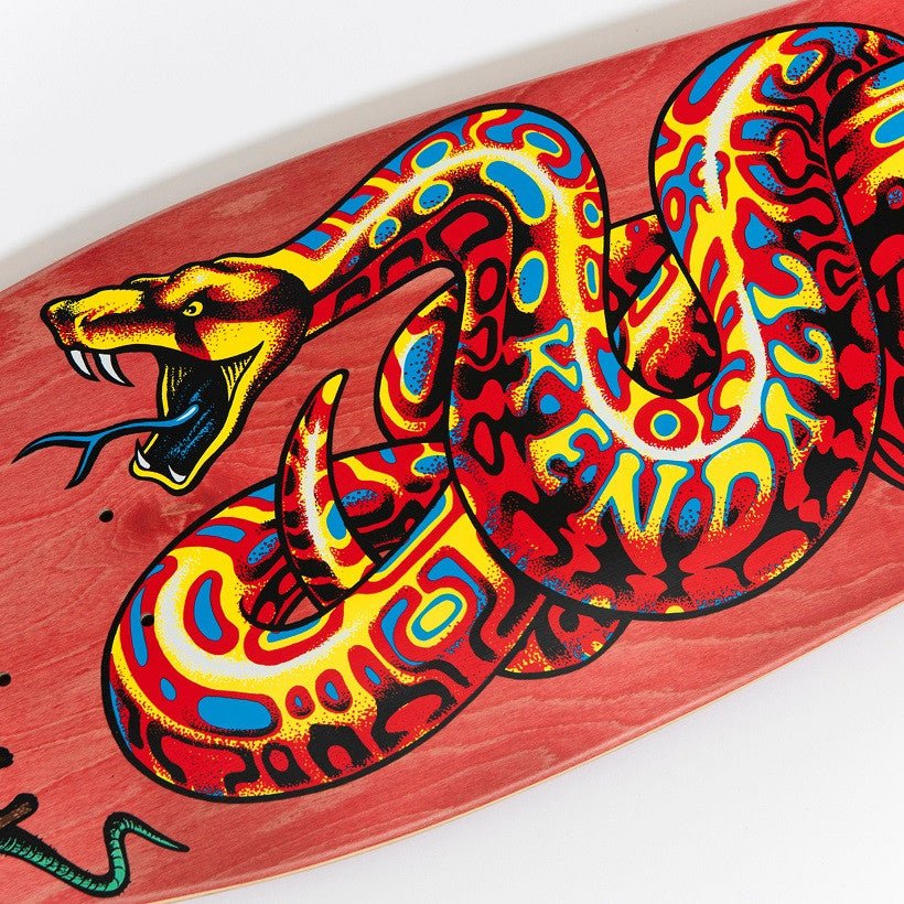 Santa Cruz Old School Jeff Kendall Snake Reissue Deck (Red) - SkateTillDeath.com