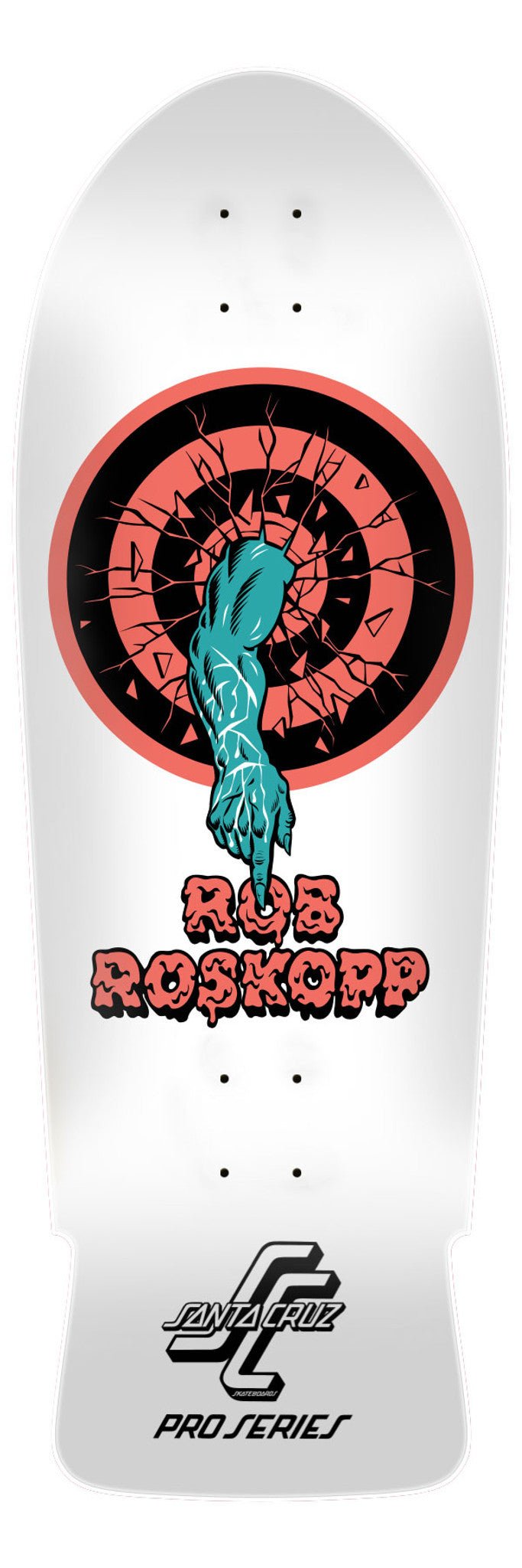 Santa Cruz Roskopp One Reissue Deck (White Dip) - SkateTillDeath.com