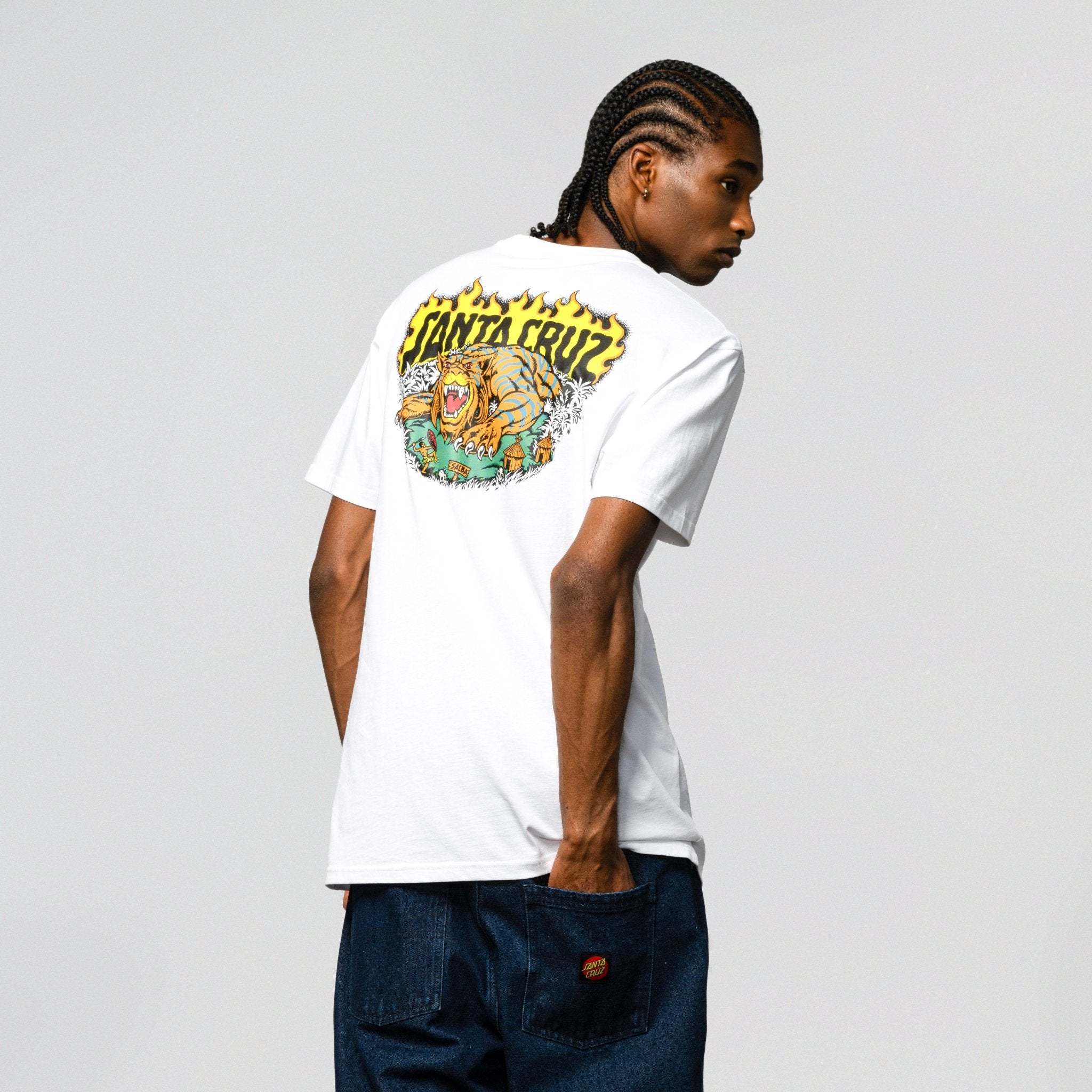 SANTA CRUZ SALBA TIGER REDUX T-SHIRT - SkateTillDeath.com