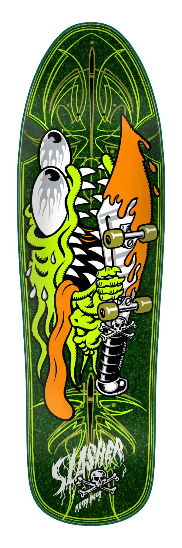 Santa Cruz Skateboards Keith Meek Pinstripe Slasher 9.32" x 31.67" Deck - SkateTillDeath.com
