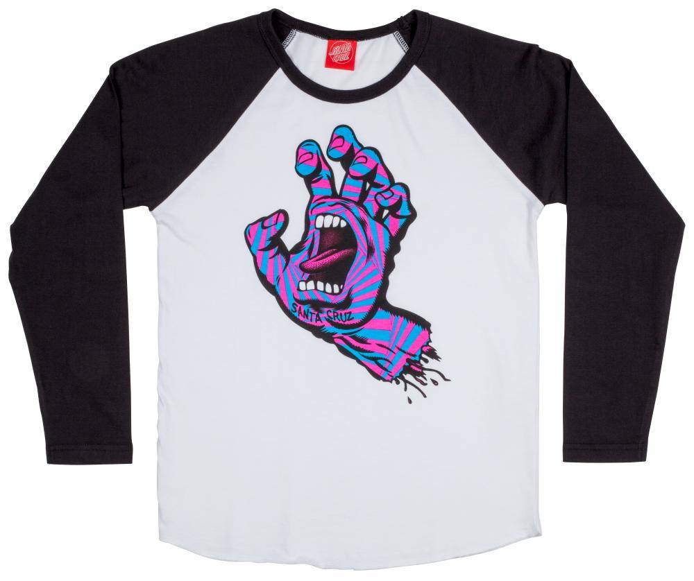 Santa Cruz Youth L/S T Shirt Party Black/White - SkateTillDeath.com