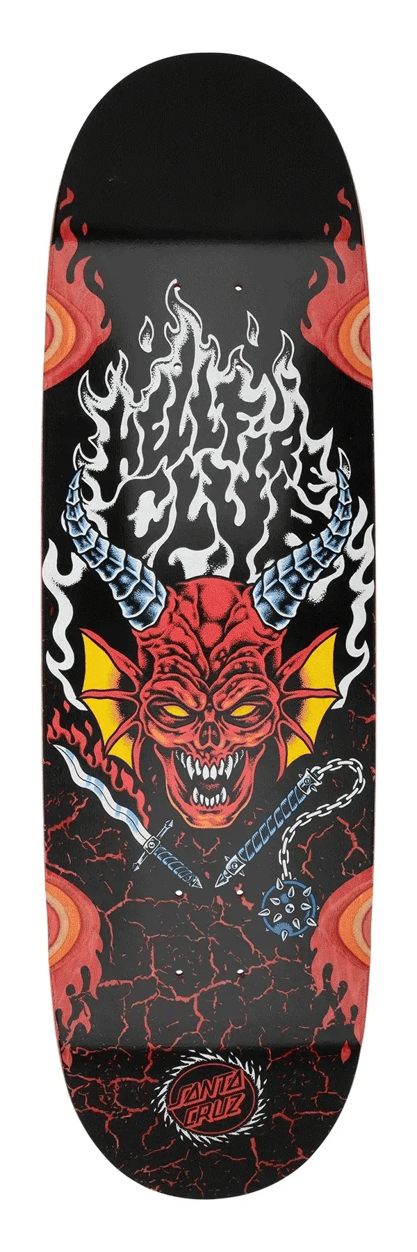 Stranger Things Hellfire Flame Skateboard Deck 31.998 in x 9in - SkateTillDeath.com