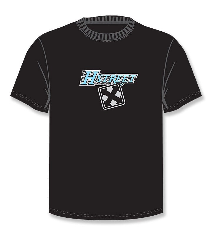 T-Shirt H-Street LA Logo Black T-Shirt - SkateTillDeath.com
