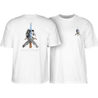 T-Shirt Powell Peralta Skull and Sword - White - SkateTillDeath.com