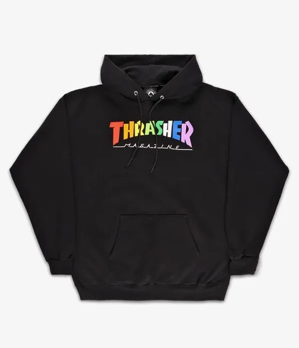 Thrasher Rainbow Mag Hood (Black) - SkateTillDeath.com