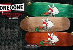 101 Heritage Series Natas Bunny Trap Screened Old School Re-Issue Deck - SkateTillDeath.com