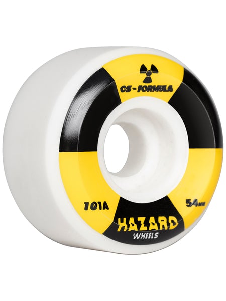 Hazard - Skateboard - Wheels - Radio Active Cs -Conical 54mm (White) Wheels