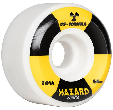 Hazard - Skateboard - Wheels - Radio Active Cs -Conical 56mm (White) Wheels