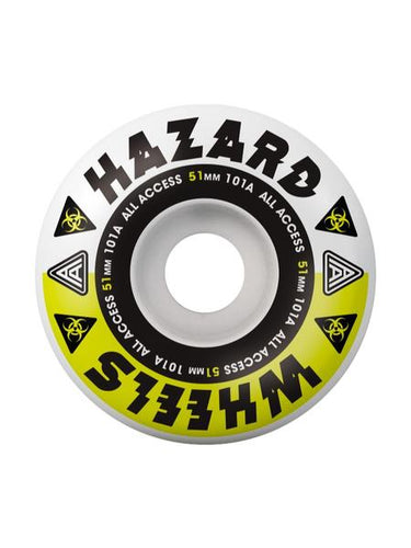 Load image into Gallery viewer, Hazard - Skateboard - Wheels - Melt Down - Radial 51mm (White/Yellow) Wheels
