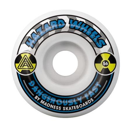 Hazard - Skateboard - Wheels - Alarm - Conical 56mm (White/Blue) Wheels