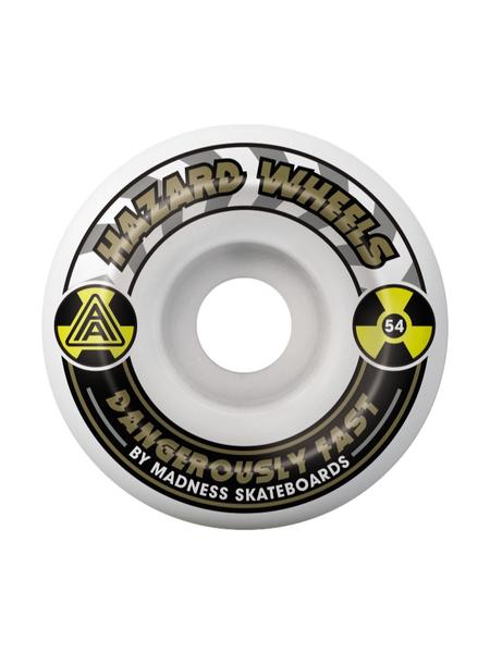 Hazard - Skateboard - Wheels - Alarm - Conical 54mm (White/Gold) Wheels