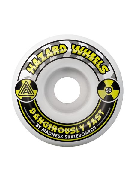 Hazard - Skateboard - Wheels - Alarm - Conical 52mm (White/Yellow) Wheels