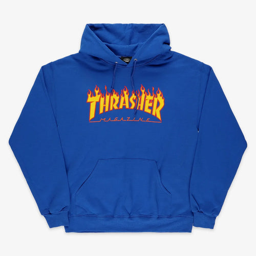 Load image into Gallery viewer, Thrasher Flame Logo Hood (Royal Blue)
