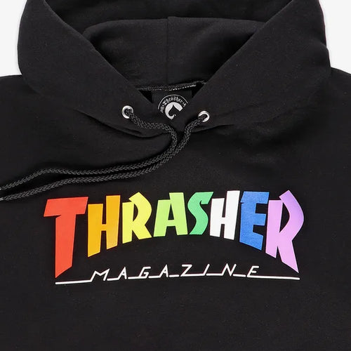 Load image into Gallery viewer, Thrasher Rainbow Mag Hood (Black)
