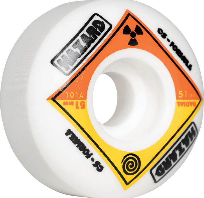 Hazard - Skateboard - Wheels - Bio Cs - Radial 51mm (White) Wheels