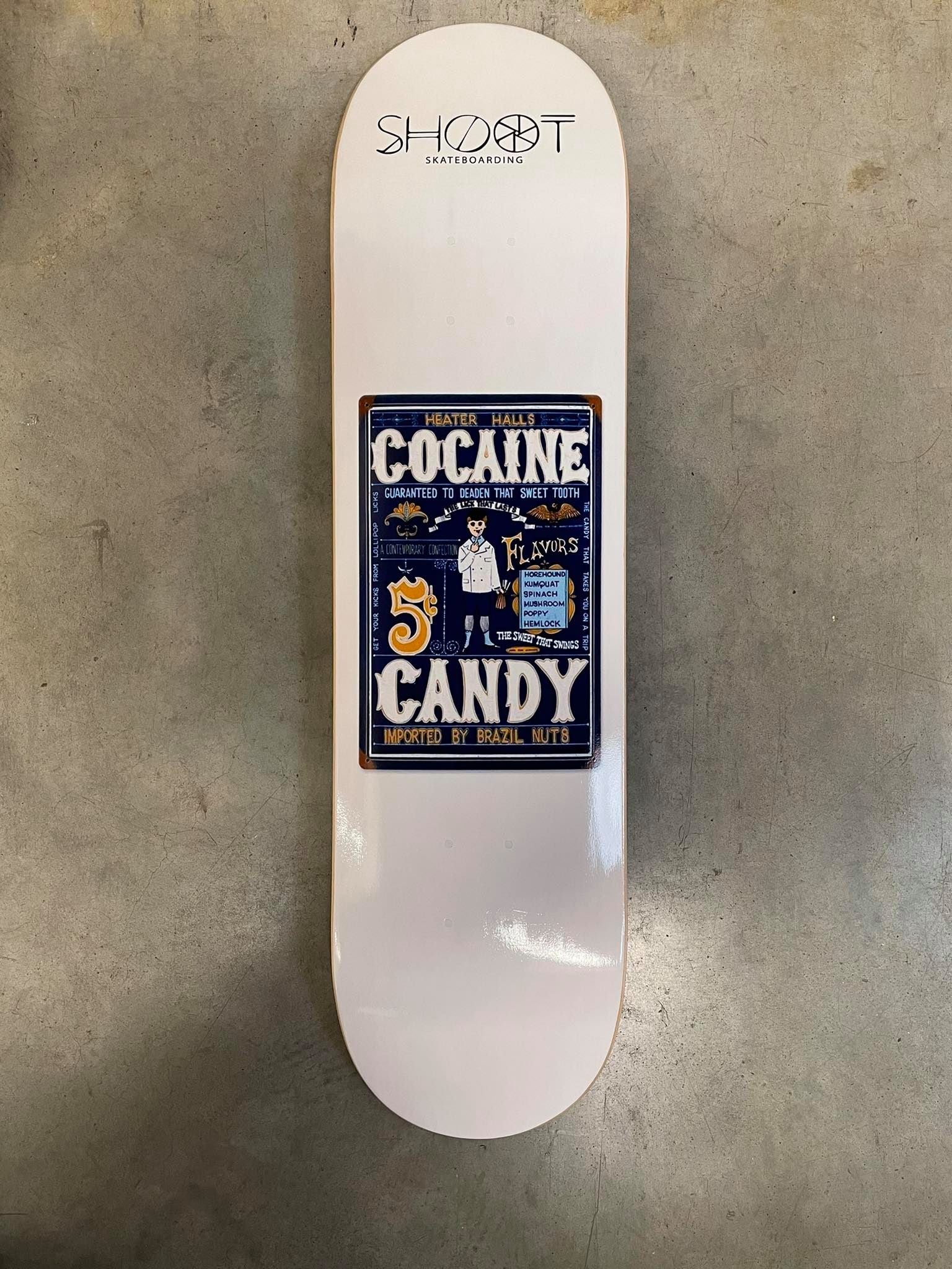 Shoot - Skateboard - Deck - Cocaine Candy 8" (White) Deck
