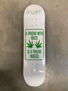 Shoot - Skateboard - Deck - Friend 8" (White/Green) Deck